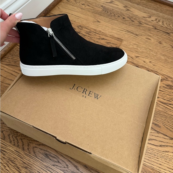 J. Crew Shoes - Brand New in Box J.Crew Microsuede Side Zip High Top Sneakers